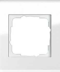 Gira cover ramme 1-fold hvidt glas Esprit 021.112